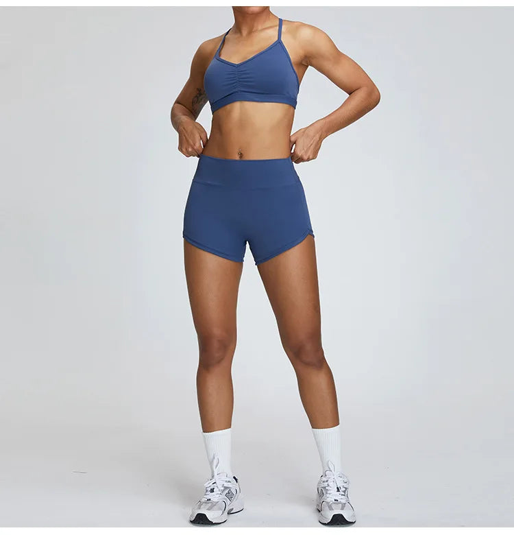 Sexy Scrunch Sports Bra – Gym Top for Women, Running Back Cross Top, Sportswear, Yoga Underwear, Fitness Workout Clothing