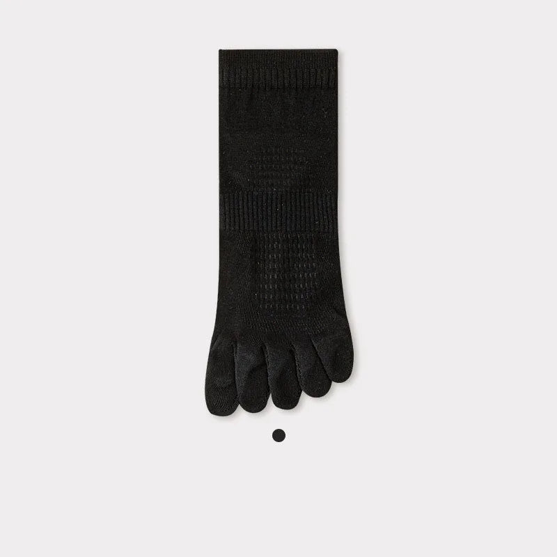 Men's Ultra-Thin Breathable Mesh Socks – Sports Five Finger, Ankle, Sweat-Absorbing, Split Toe, Summer Short Socks