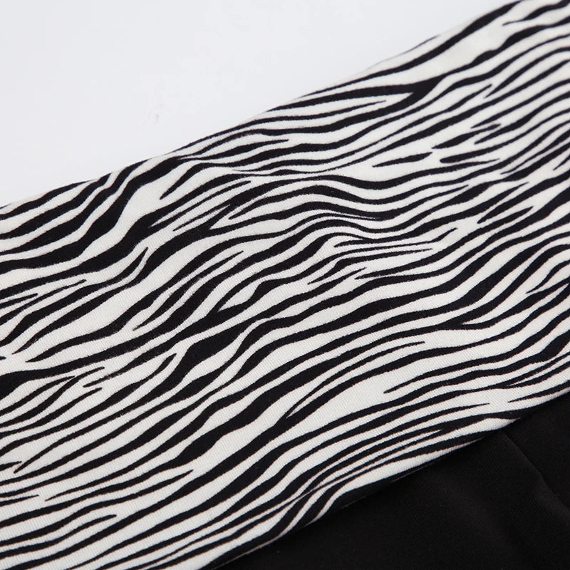 Beach Style Patchwork Zebra Shorts – Holiday, Sexy, Slim Fit, Low Waist, Summer Fashion, Streetwear
