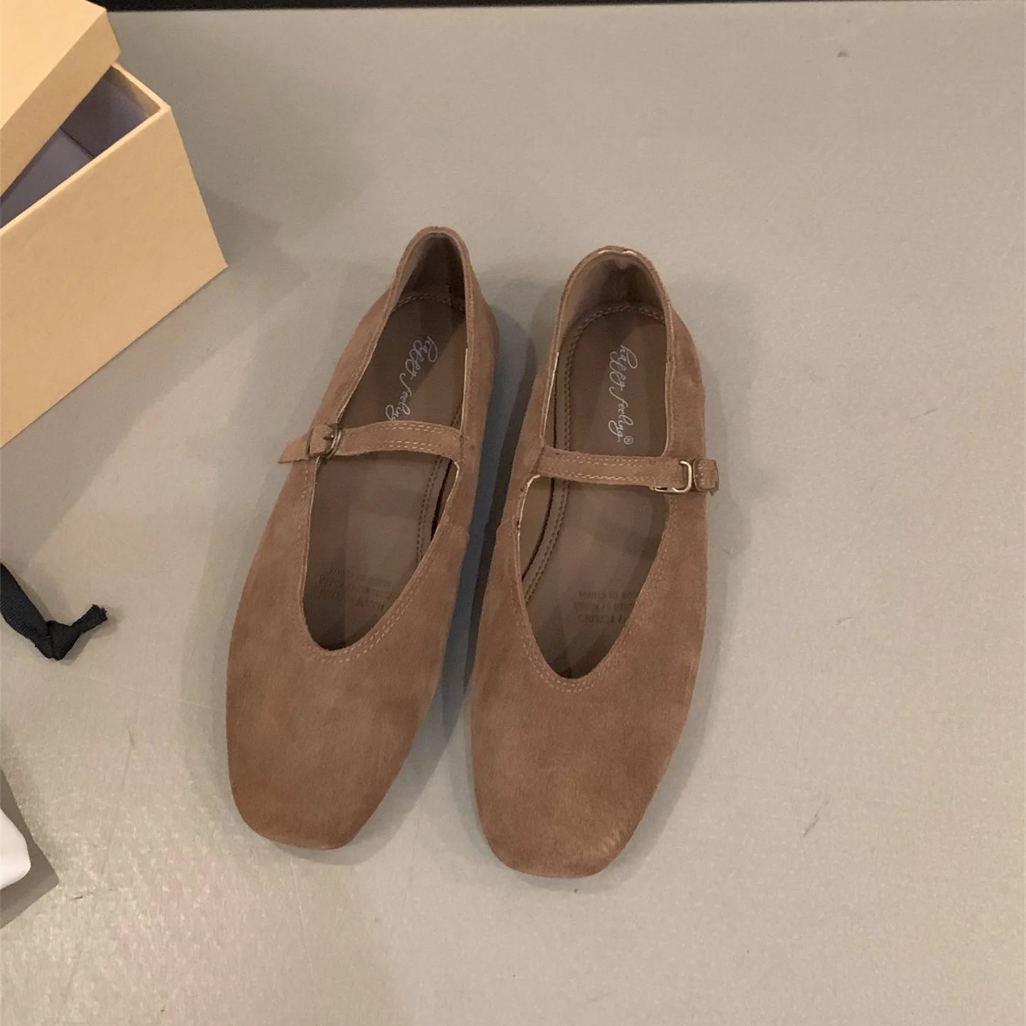 Flats Ballet Shoes - Round Toe, Shallow Slip-On, Soft Leather Casual Elegant Dress Shoes for Women, New Spring Brand