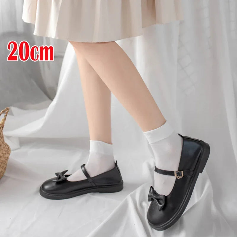 Solid Color Long Socks – Japan Style School Girls Thigh High Stockings, Lolita Kawaii Cute Knee High Socks