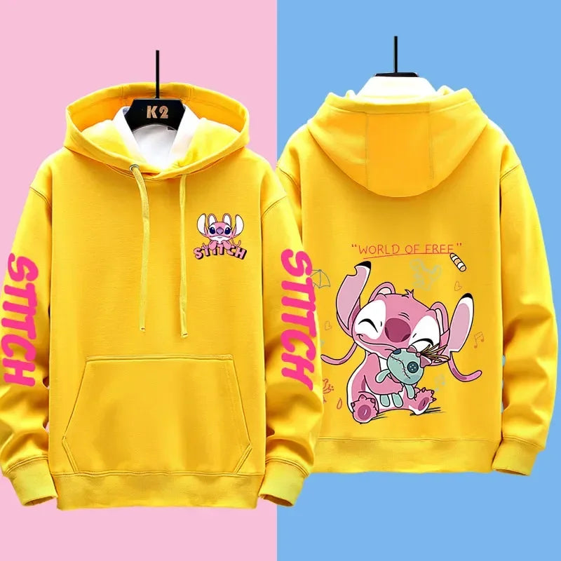Disney Stitch Couple Hoodies – Matching Outfits for Men & Women, Casual Sweatshirts & Hooded Jackets