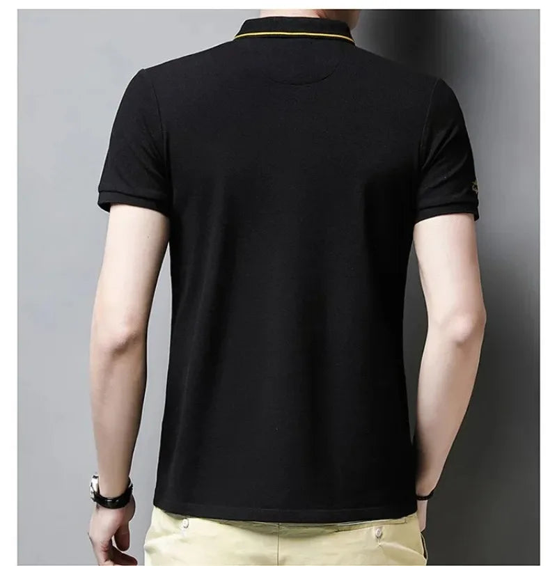 Men's Embroidered Polo Shirts – Short Sleeve Luxury Top With Lapel, Casual And Breathable, Lightweight T-Shirt For Men