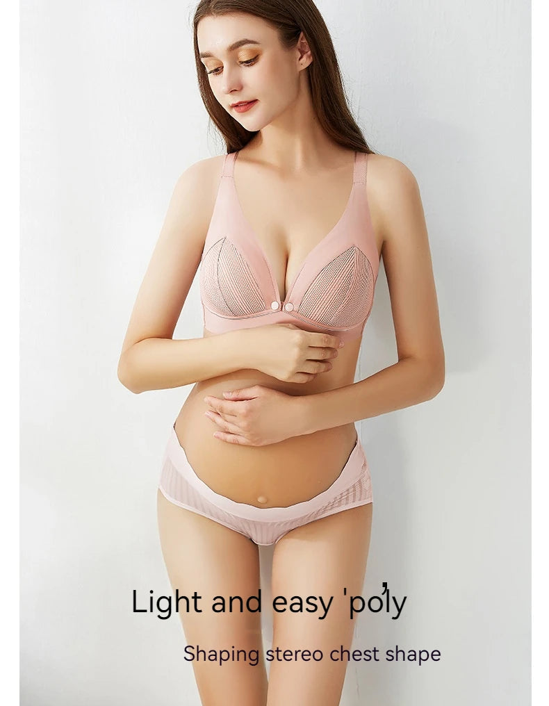 Ultra-Thin Breastfeeding Bra – Soft, Breathable, Anti-Sagging Maternity Underwear for Pregnant & Nursing Women