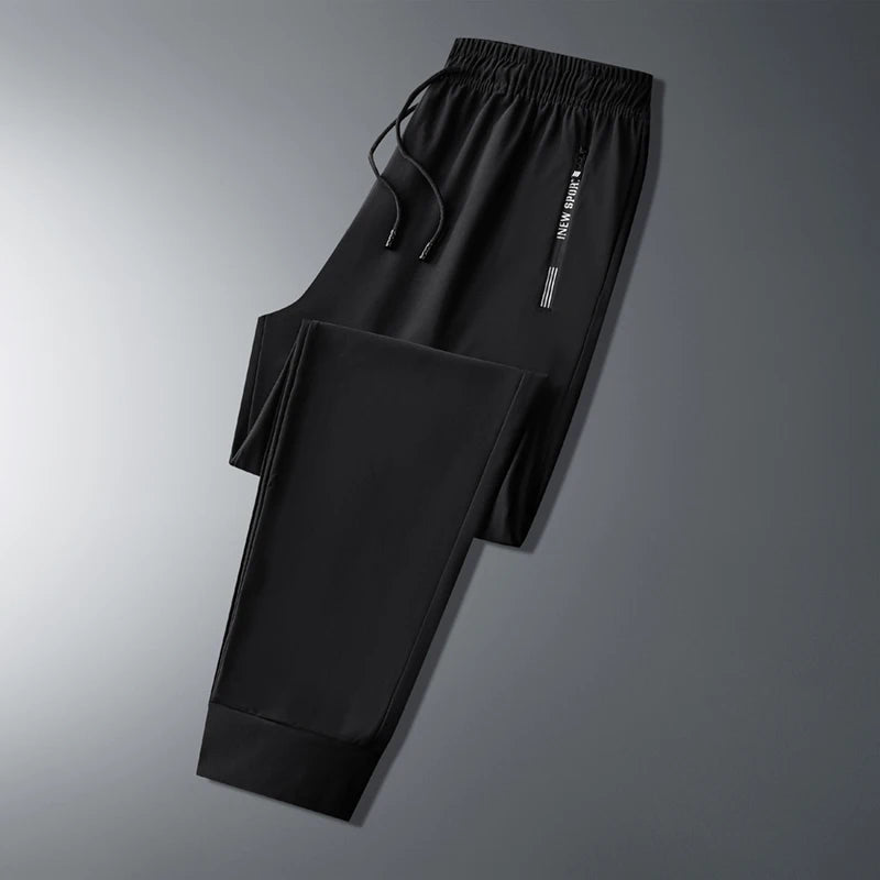 Ice Silk Pants for Men – Summer Thin Style, Sports Quick-Dry, Straight Leg, Draping Wide Leg Casual Long Pants
