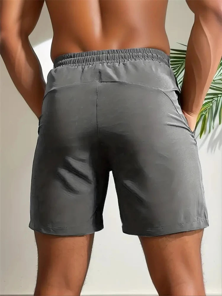 Men's Gym Shorts – Sport Running, Squat Fitness, Workout, Breathable, Quick-Drying, Drawstring, Summer Shorts