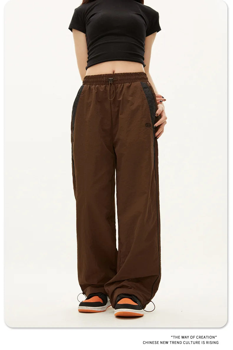 Y2K Vintage Loose Pants – Casual Streetwear, Hip Hop Style, Baggy Fit, High Waist, Wide Leg, Solid Joggers