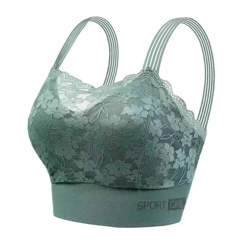 Sexy Lace Seamless Large Size Women's Bra – Comfortable, Breathable, Sports Beauty Back Vest, Sleep Gathered Wrapped Chest Tube Top