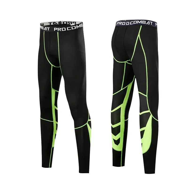 Men's Lycra Compression Pants – Cycling, Running, Basketball, Soccer, Elastic Sweatpants, Fitness Tights, Legging Trousers, Rash Guard