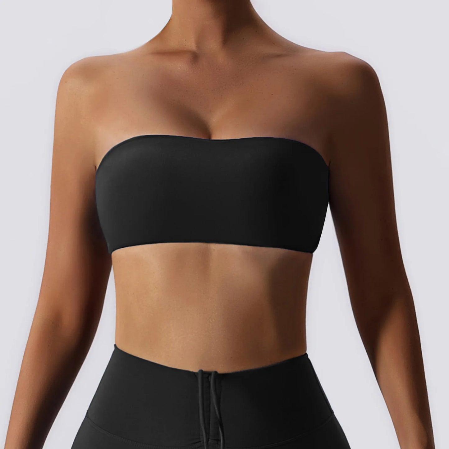 Strapless Sports Bra – Gym Top for Women, Quick-Drying Yoga Clothes, Tube Top Fitness Chest Wrap, Workout Bra