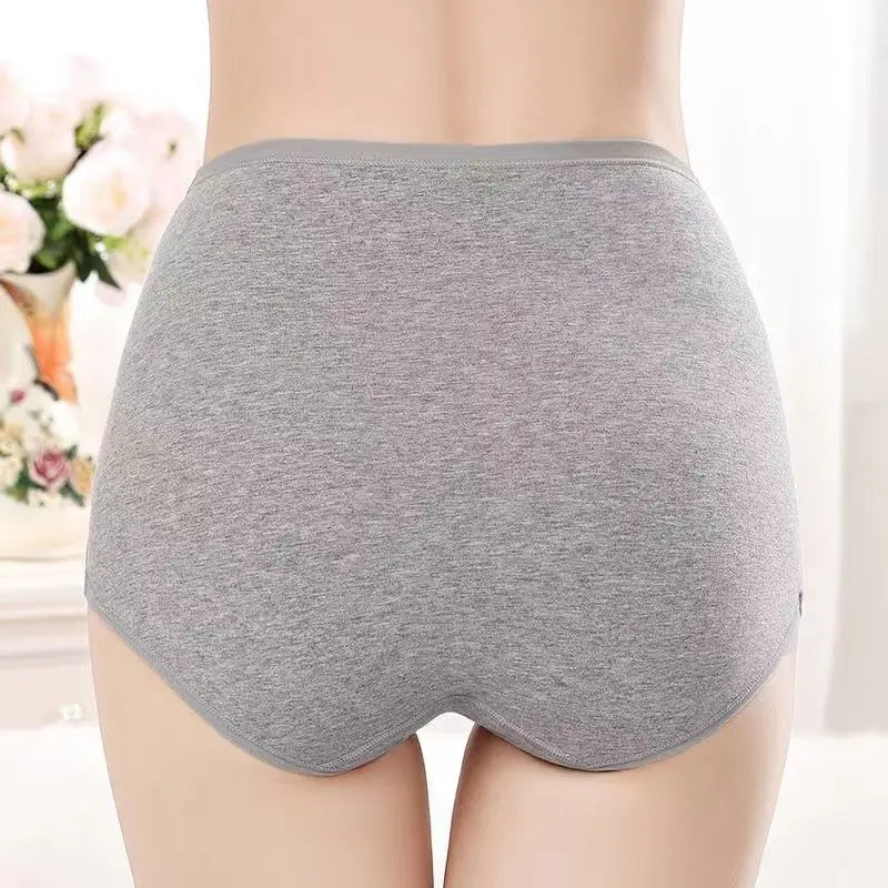 5PCS High Waist Cotton Panties – Body Shaper, Plus Size, Seamless Sexy Women's Underwear