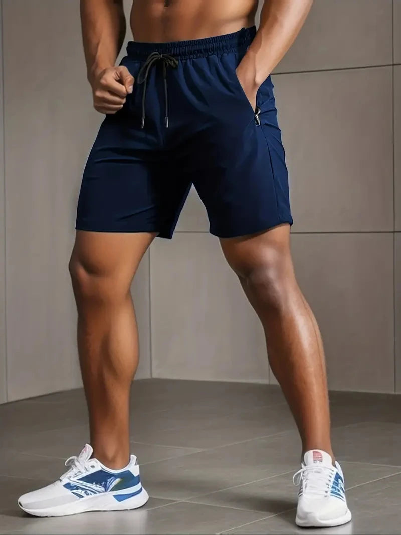 Men's Gym Shorts – Sport Running, Squat Fitness, Workout, Breathable, Quick-Drying, Drawstring, Summer Shorts