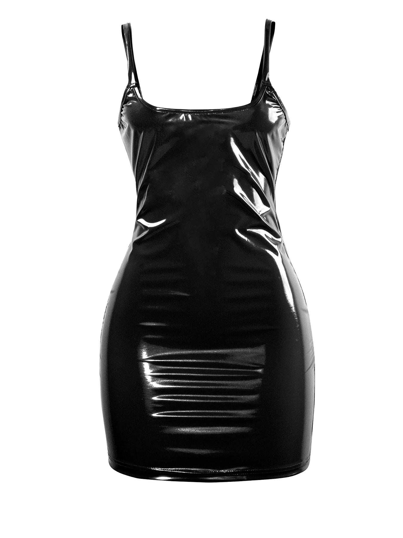 Women Sexy PU Leather Mini Dress – Sleeveless, Bodycon, Elegant Slip Dress for Party & Night Club, Summer Short Dress