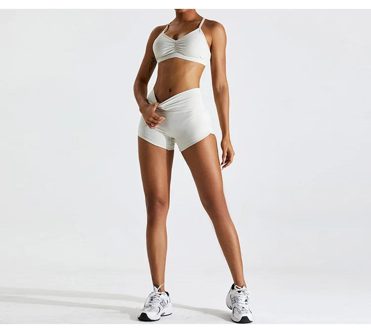Sexy Scrunch Sports Bra – Gym Top for Women, Running Back Cross Top, Sportswear, Yoga Underwear, Fitness Workout Clothing