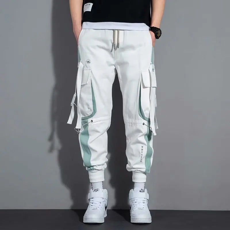 Classic Design Multi Flap Pockets Cargo Pants – Men's Loose Fit, Drawstring Harem, Oversized Jogger Pants for Men and Women