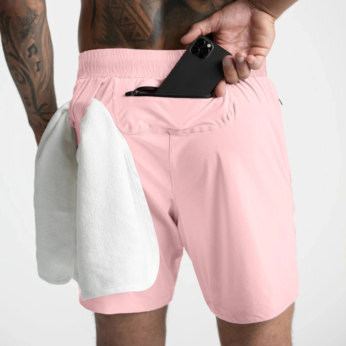 Men's Shorts – Single-Layer Woven, Quick Dry, Solid Color, Running, Fitness, Sports Casual, Comfortable American Fifth Pants