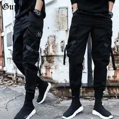 Classic Design Multi Flap Pockets Cargo Pants – Men's Loose Fit, Drawstring Harem, Oversized Jogger Pants for Men and Women