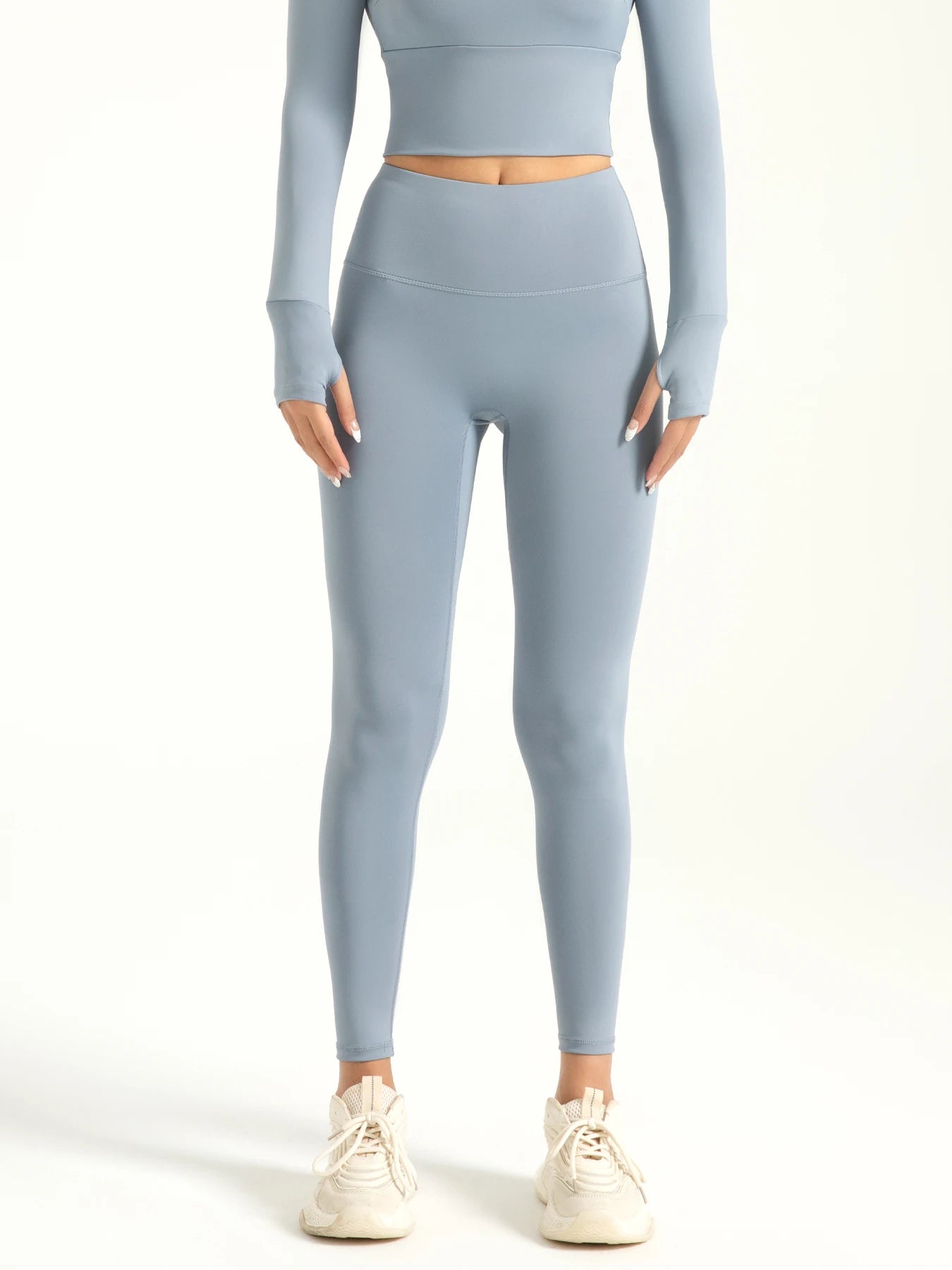 Women's Solid High Waist Sports Leggings – Breathable, Comfortable, Quick Dry, Skinny Fit, Yoga, Running, Sportswear