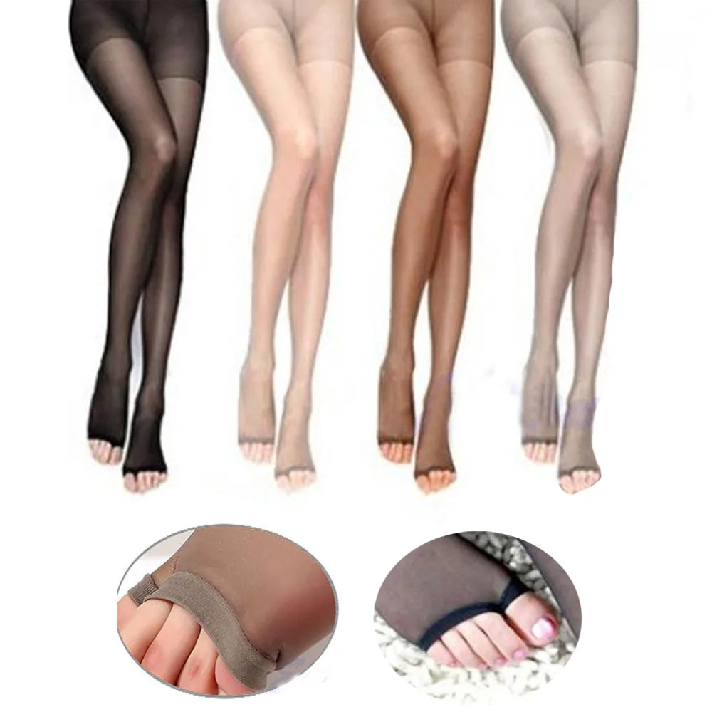 Sexy Women's Tights Stocking Panties – Lady Open Toe Sheer Leggings, Ultra-Thin Tights, Pantyhose Stockings Socks