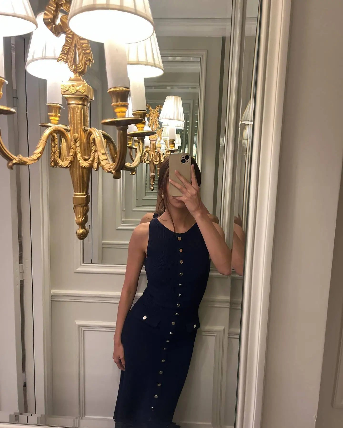 Knit Ribbed Cardigan Maxi Dress – High Waist, Slim Fit, Pocket Design, Sleeveless, Elegant, Party Dress, Women's Knitwear, Long Dress