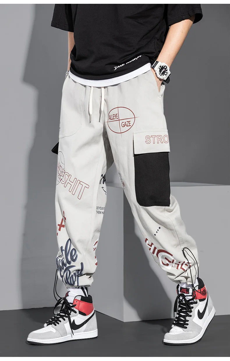 Oversized Sport Cargo Pants – Unisex Sweatpants, Korean Style, Y2K Vintage Workwear, Extra Large Size, Popular With Many Reviews