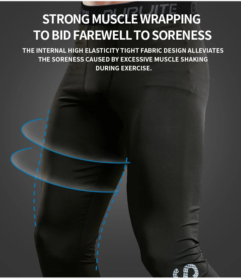 Warm Tight Leggings Men – Autumn and Winter Plush, High Stretch Compression, Fitness Training, Running Sports Suit, Autumn Trousers