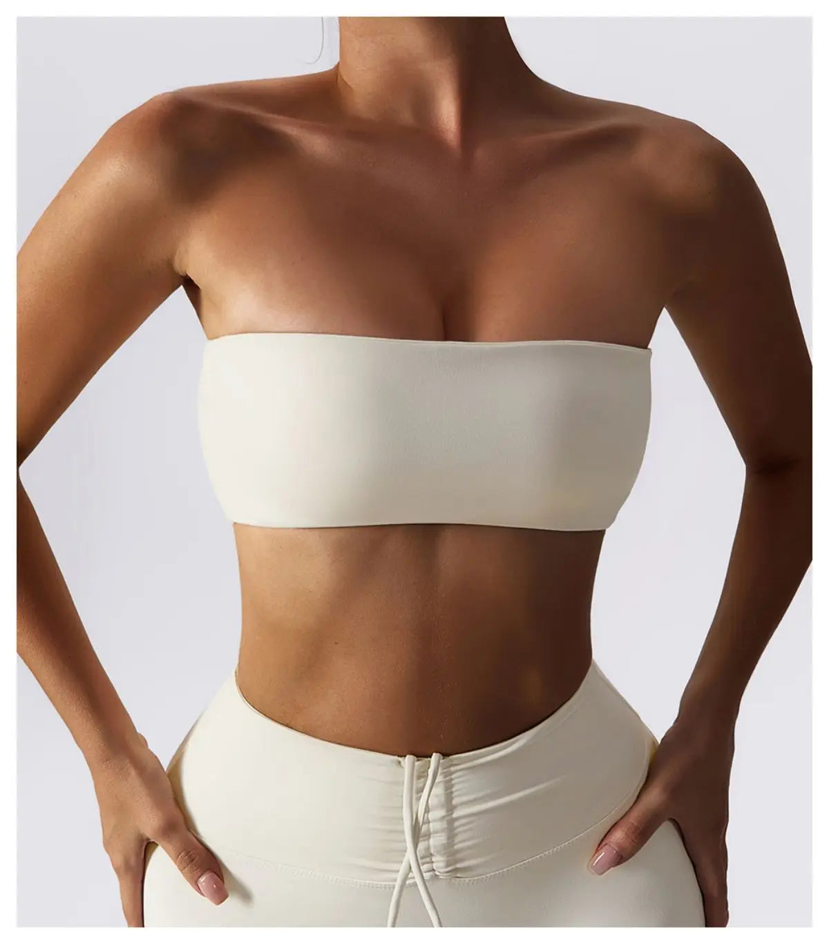 Strapless Sports Bra – Gym Top for Women, Quick-Drying Yoga Clothes, Tube Top Fitness Chest Wrap, Workout Bra
