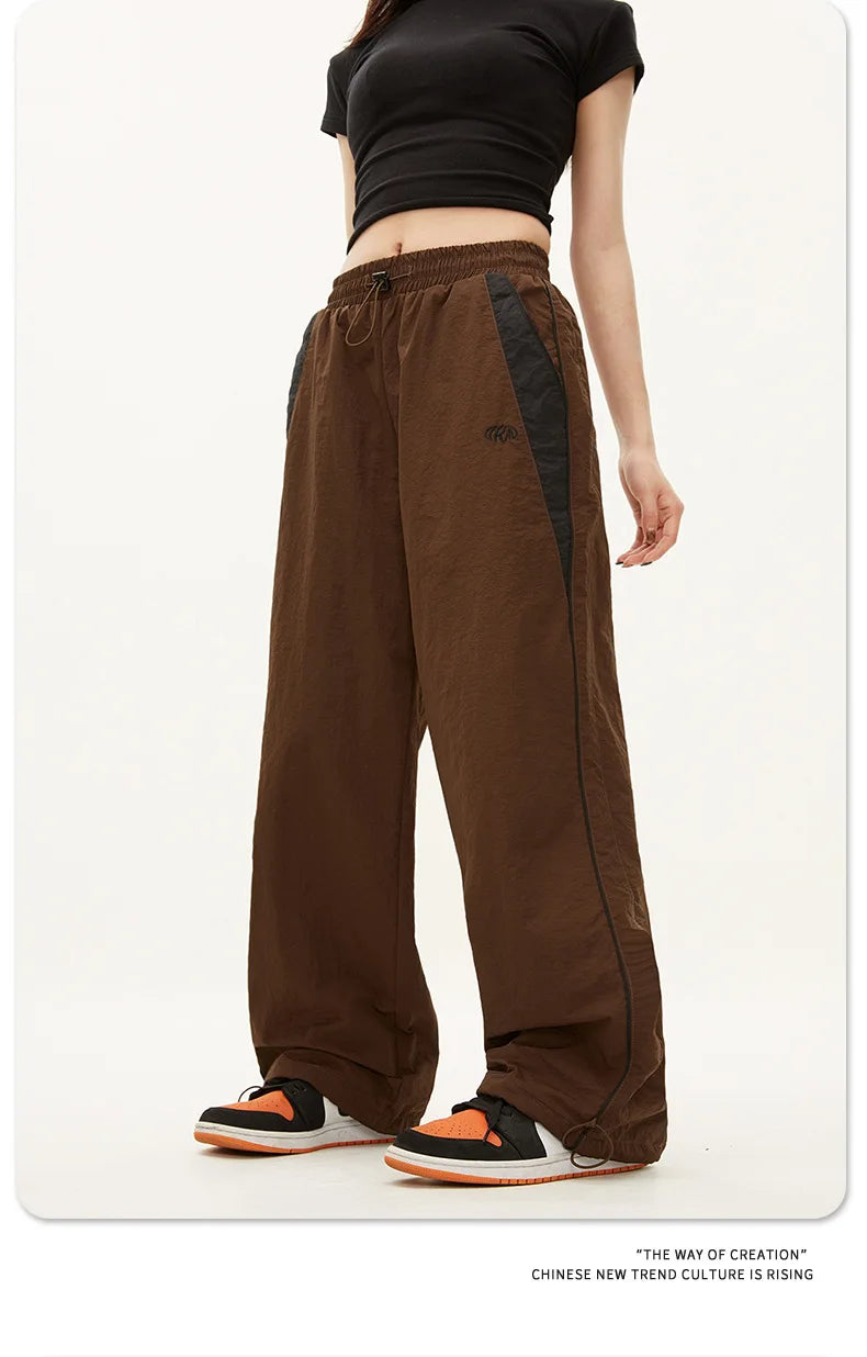 Y2K Vintage Loose Pants – Casual Streetwear, Hip Hop Style, Baggy Fit, High Waist, Wide Leg, Solid Joggers