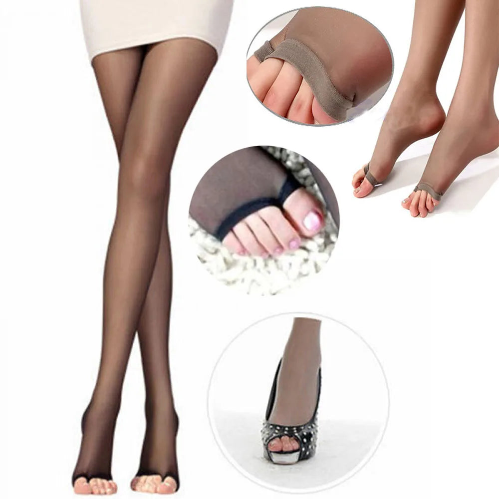 Sexy Women's Tights Stocking Panties – Lady Open Toe Sheer Leggings, Ultra-Thin Tights, Pantyhose Stockings Socks