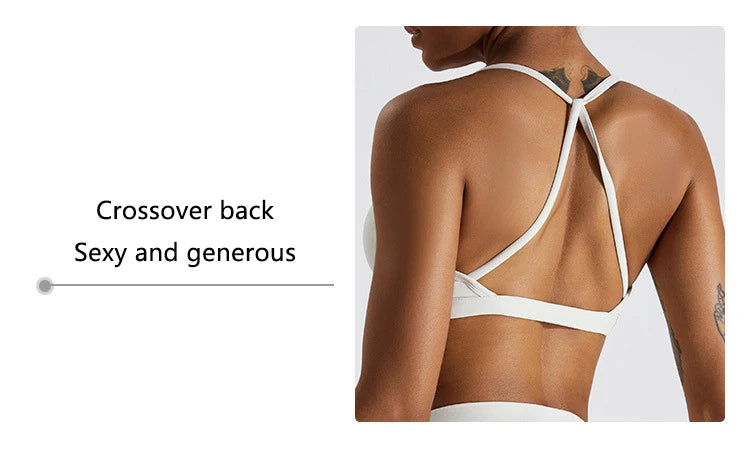 Sexy Scrunch Sports Bra – Gym Top for Women, Running Back Cross Top, Sportswear, Yoga Underwear, Fitness Workout Clothing