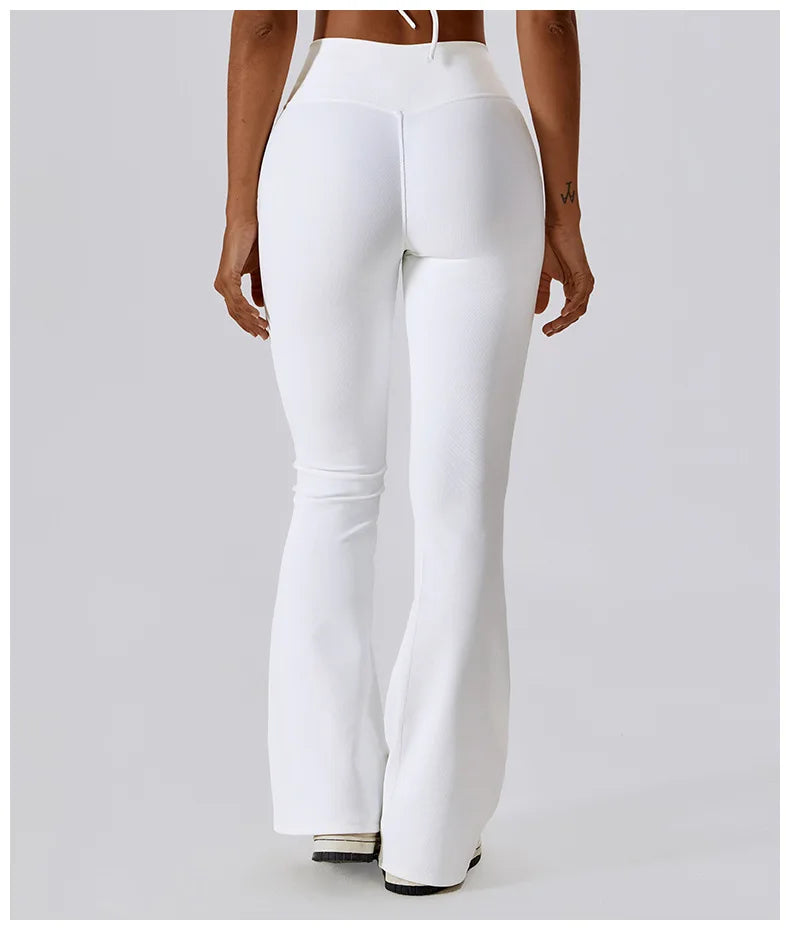 Flare Leggings Yoga Pants – High Waist, Wide Leg, Gym Workout, Fitness, Sports, Flared Design, Latin Dance Trousers