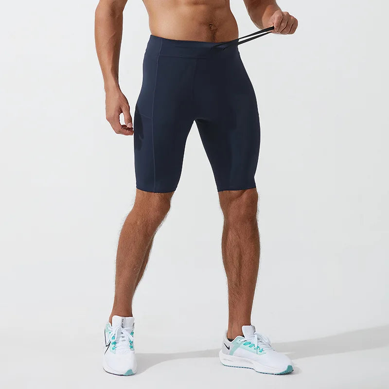 Compression Shorts Men – Quick Dry Bodybuilding Tights, Fitness Leggings, Elastic Waist, Sport Bottoms, Gym and Running Shorts