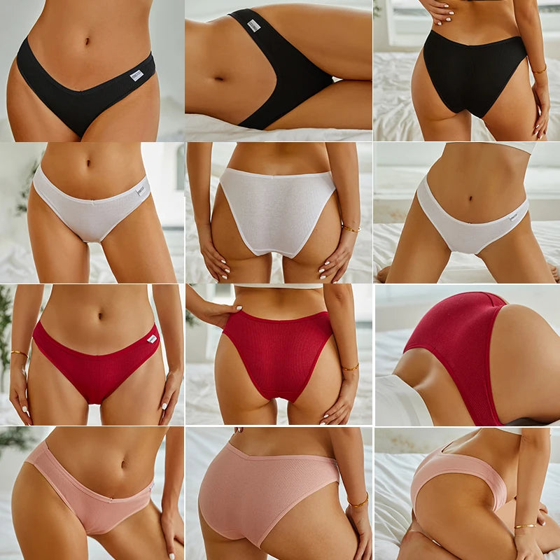 3PCS Set Women's Sexy Cotton Panties – Soft Underwear, Comfortable Briefs, Intimate Lingerie