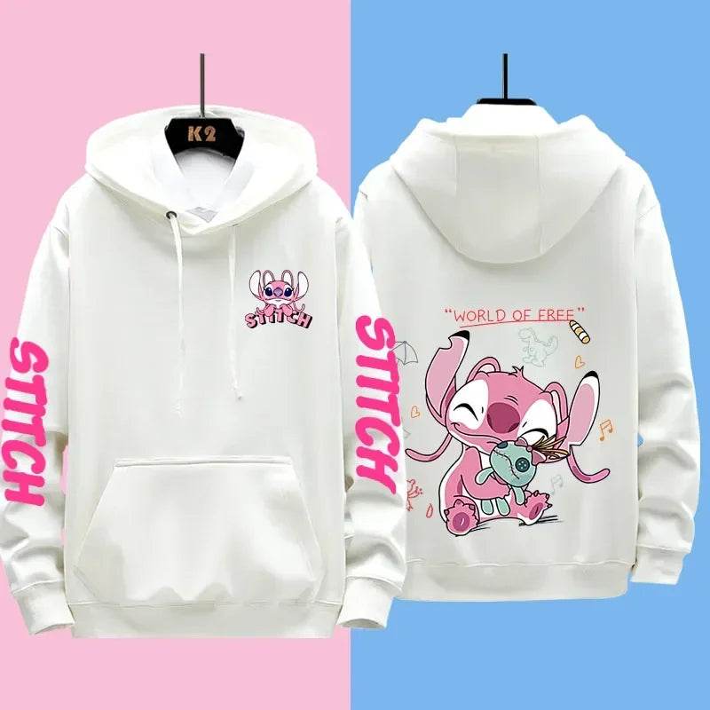 Disney Stitch Couple Hoodies – Matching Outfits for Men & Women, Casual Sweatshirts & Hooded Jackets