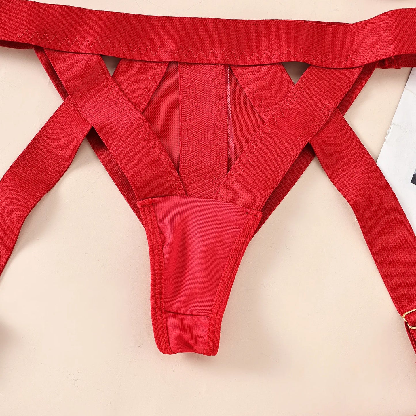 Bandage Lingerie Set – Women's Cut-Out 2-Piece Halter Backless Bra & Panty, Transparent Sexy Intimates