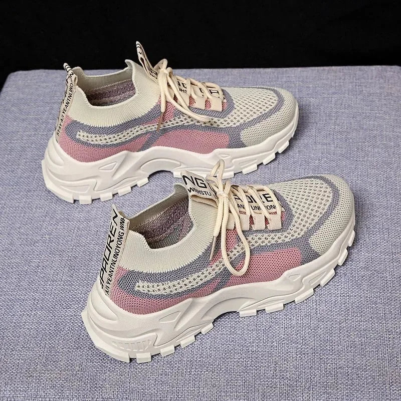 Female Shoes – All-Match Mesh Casual, Deodorant Soft Bottom, Spring & Autumn Breathable Sneakers