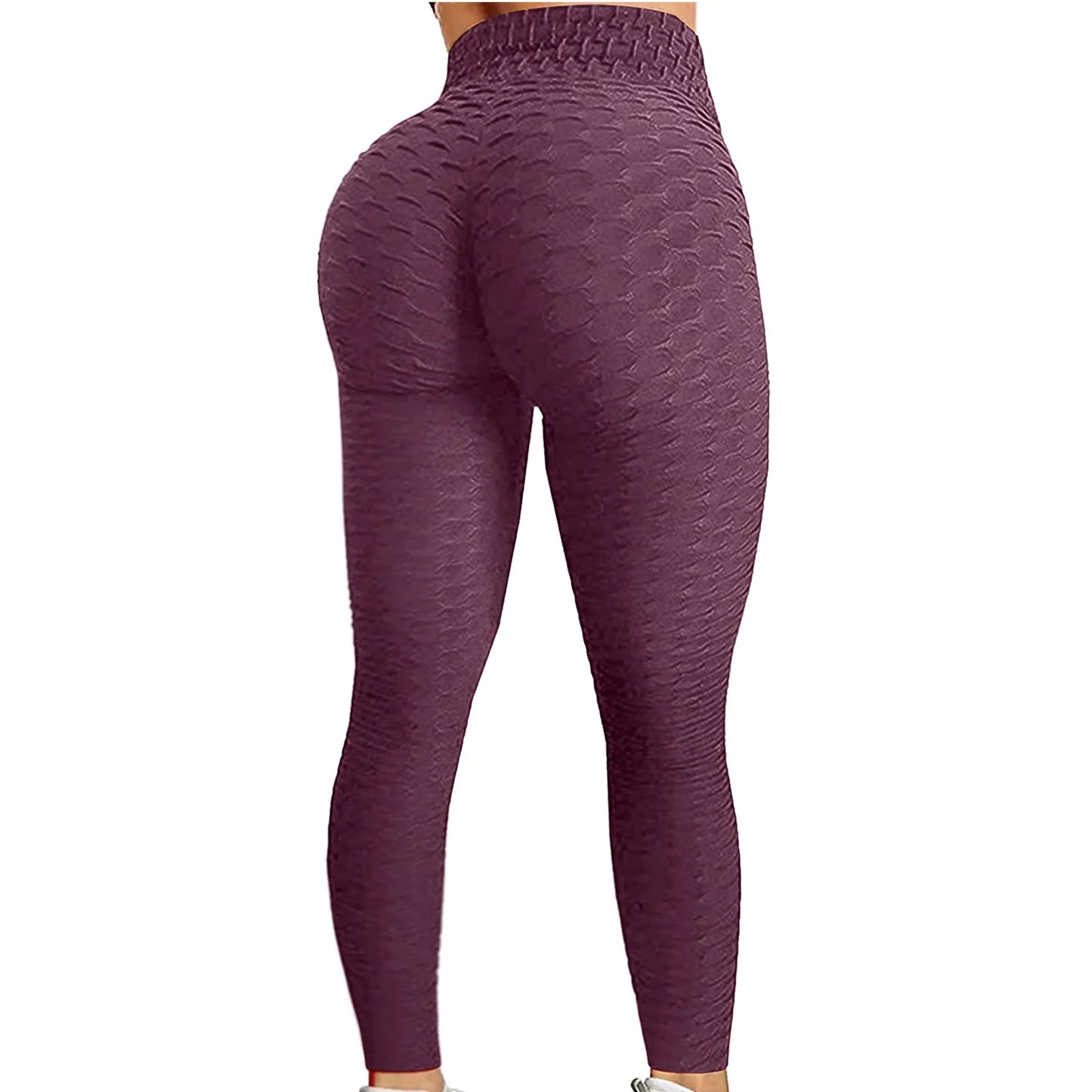 Women's Bubble Hip Lifting Pants – High Waist, Flared Design, Yoga, Fitness, Running, Gym, Sports, Dance Trousers
