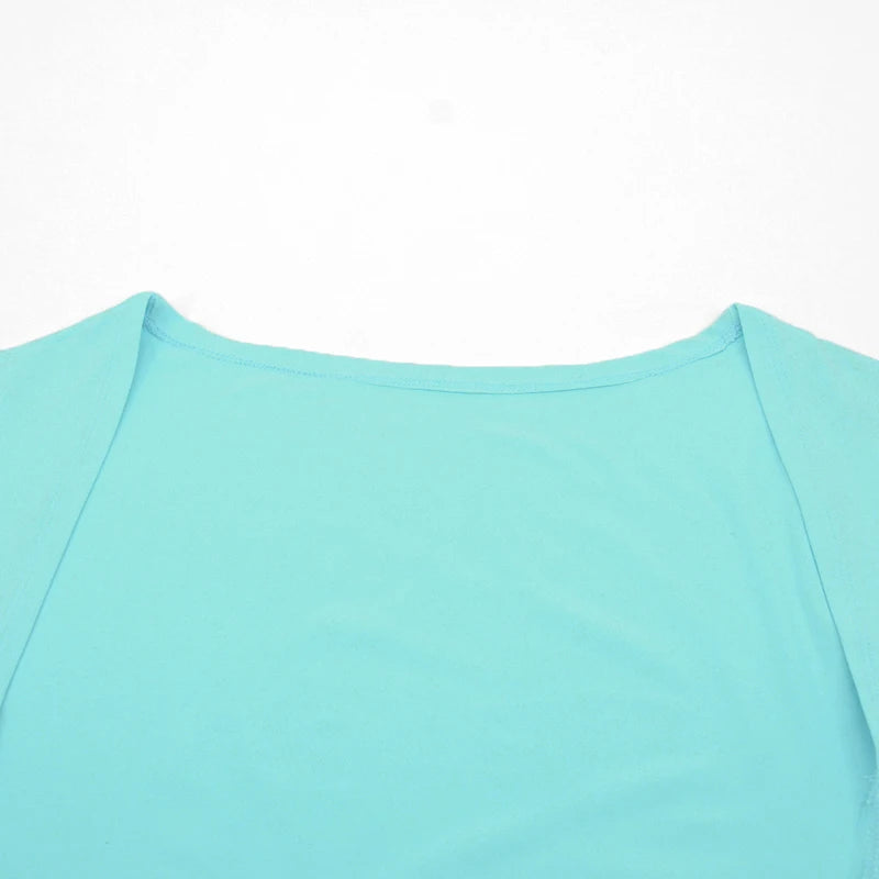 Sexy Backless T-Shirt – Short Sleeve, Solid Color, O-Neck, Fashionable, Summer, Clubwear, Streetwear, Casual, Slim Fit