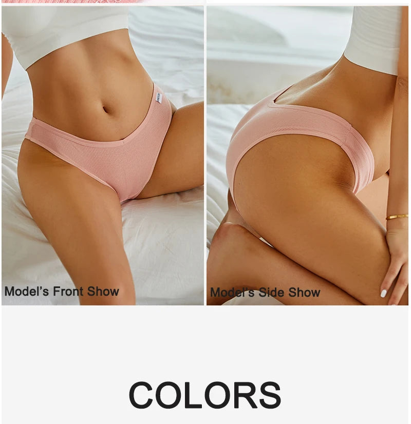 3PCS Set Women's Sexy Cotton Panties – Soft Underwear, Comfortable Briefs, Intimate Lingerie