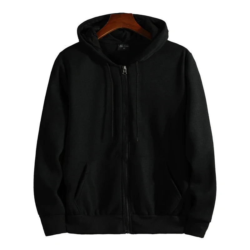 Zipper Hoodies for Men – Autumn Winter Long Sleeve Hooded Sweatshirt, Fashion Casual Loose Fit Sportswear Outfit
