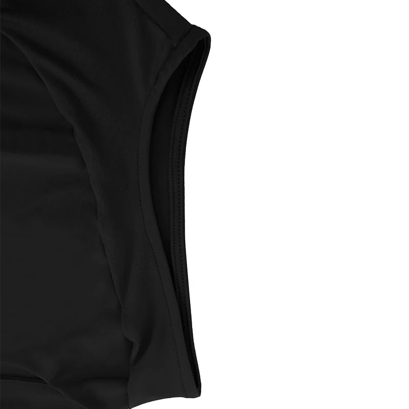 Tank Top – Solid Color, Sexy, Sleeveless, V-Neck, Fashionable, Bandage Detail, Streetwear, Casual, Slim Fit, Elegant, Knitted