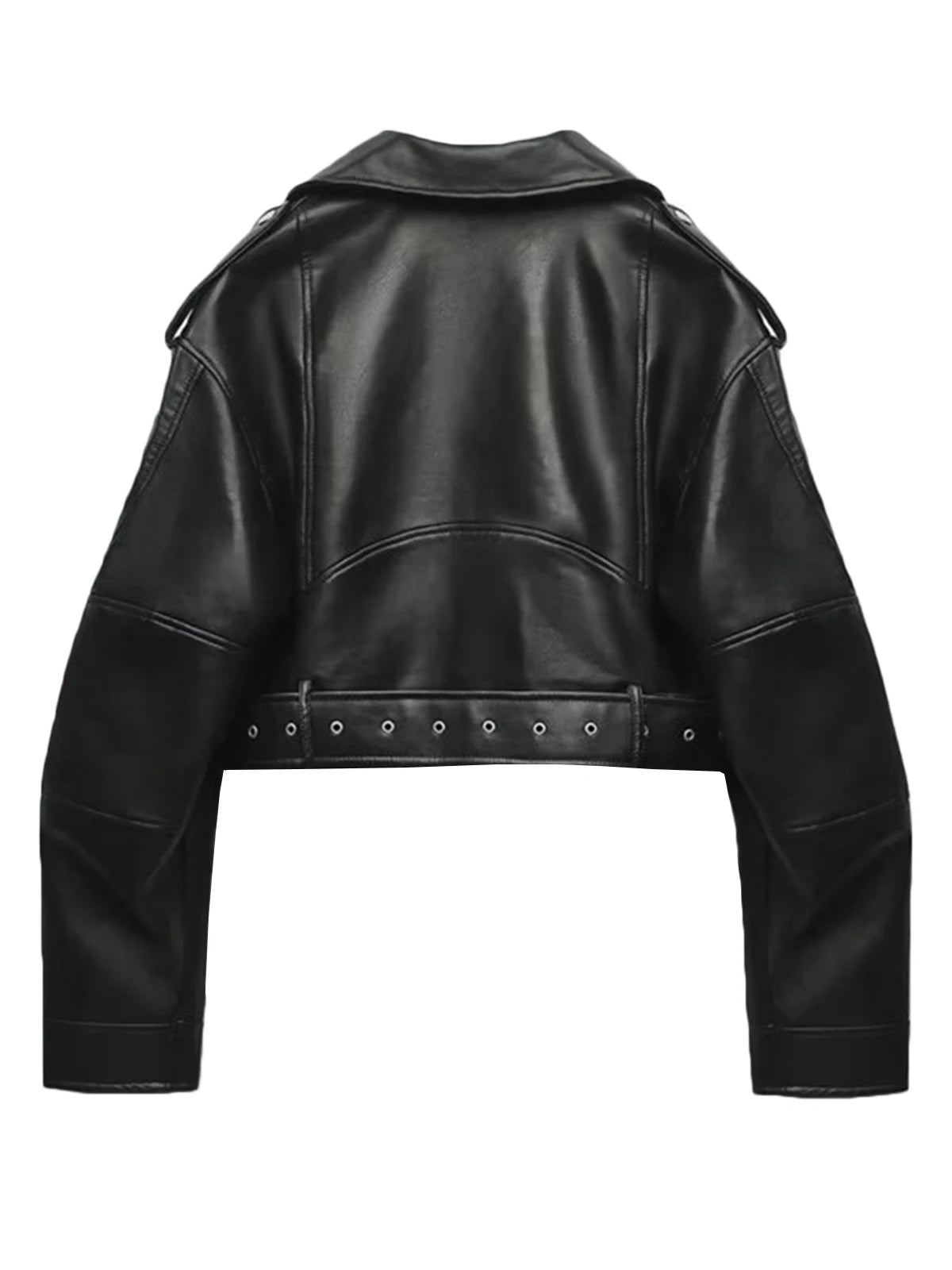 Fitaylor Women's Faux PU Leather Jacket – Casual Lapel, Zipper, Short Biker Coat, High Street Style