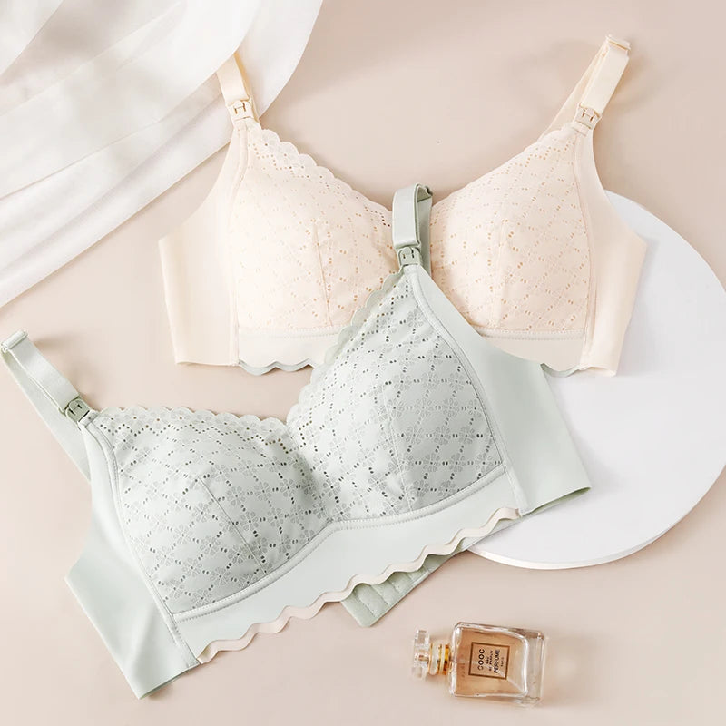 Ultra-Thin Breastfeeding Bra – Soft, Breathable, Anti-Sagging Maternity Underwear for Pregnant & Nursing Women