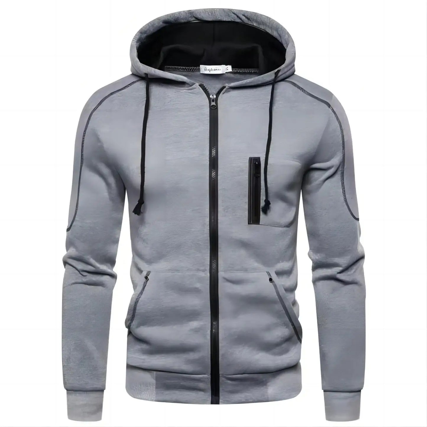Men's Hoodie Jacket – Streetwear Long Sleeve Sweatshirt, Zipper Hooded Pullover, Sportswear for Men