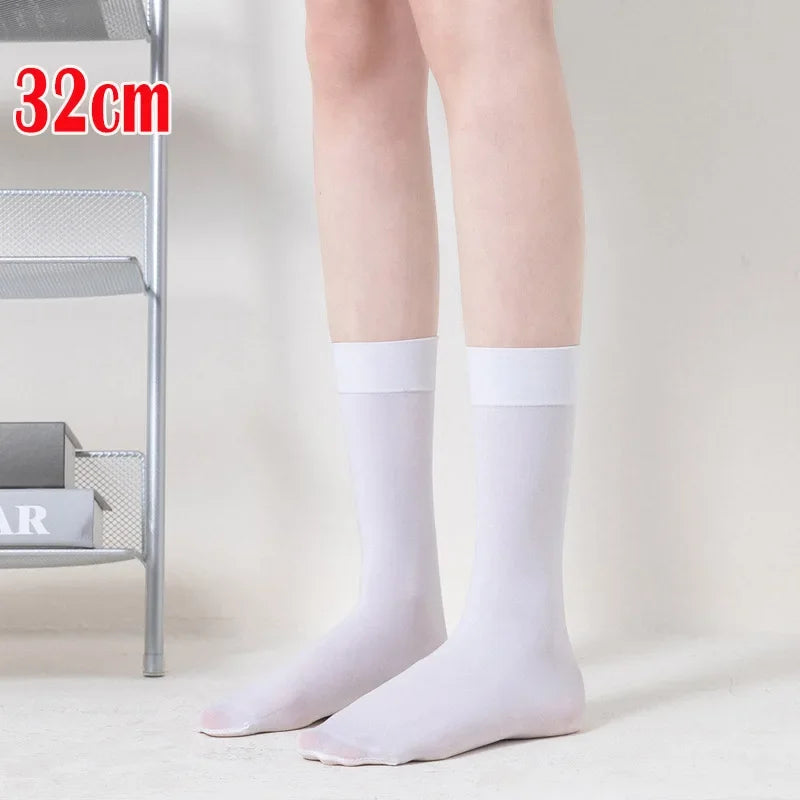Solid Color Long Socks – Japan Style School Girls Thigh High Stockings, Lolita Kawaii Cute Knee High Socks