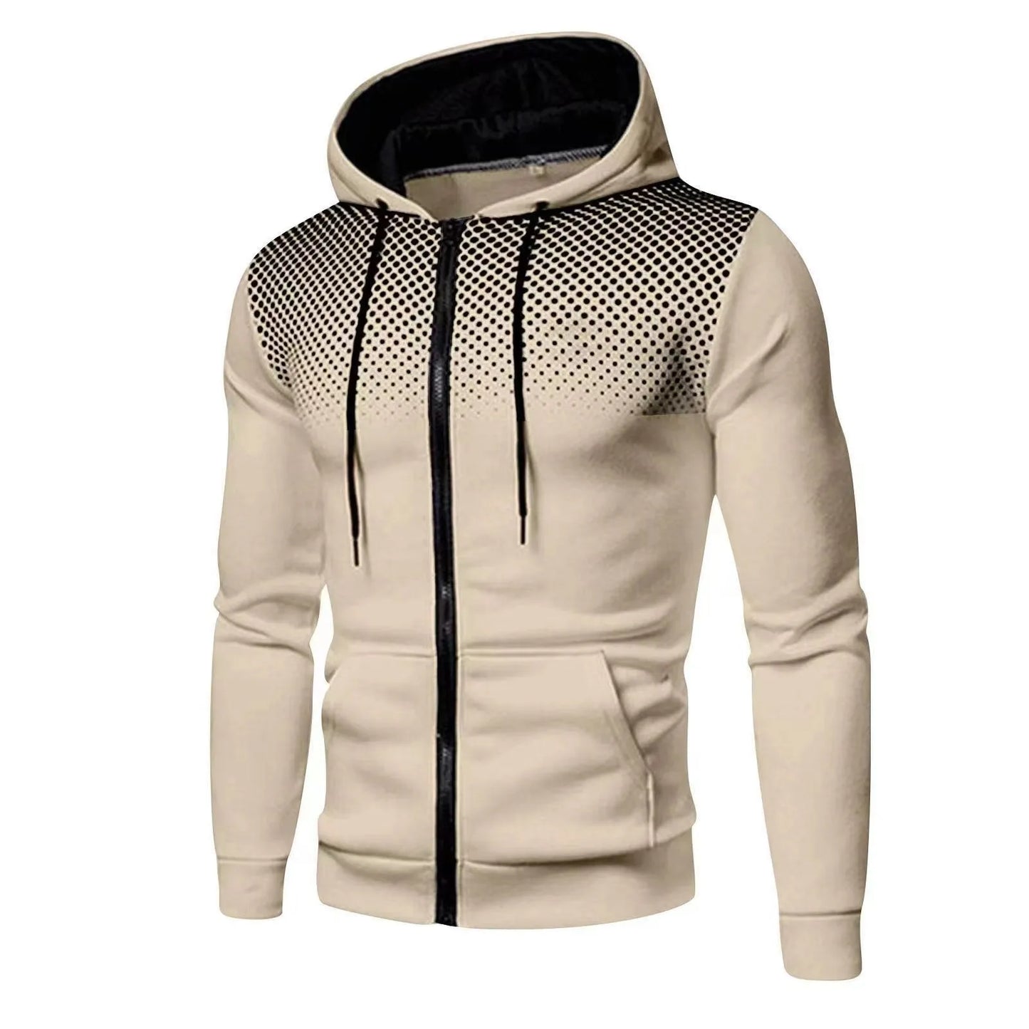 Men's Hoodie Jacket – Streetwear Long Sleeve Sweatshirt, Zipper Hooded Pullover, Sportswear for Men
