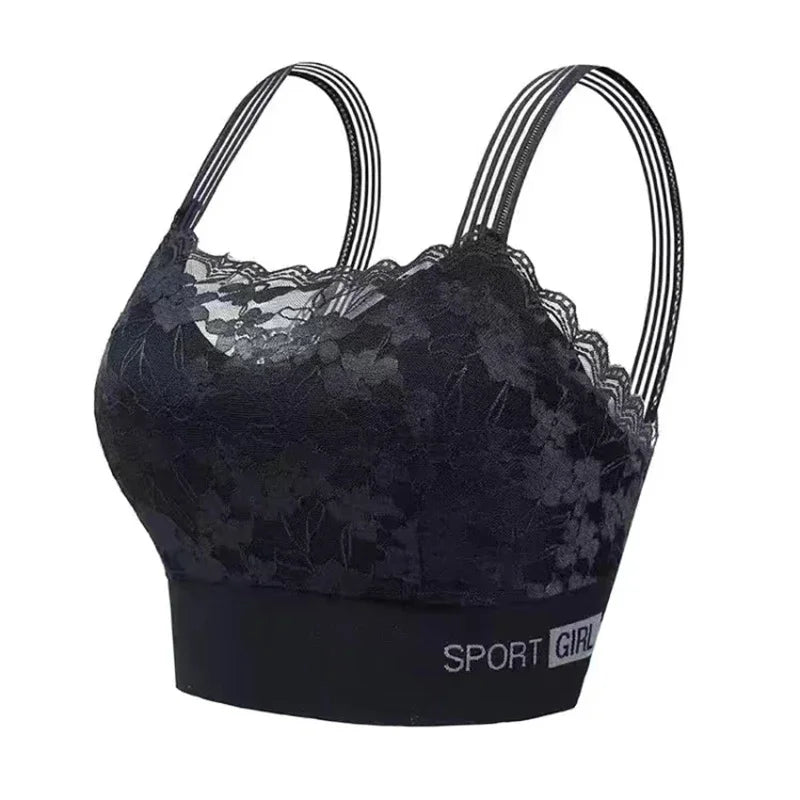 Sexy Lace Seamless Large Size Women's Bra – Comfortable, Breathable, Sports Beauty Back Vest, Sleep Gathered Wrapped Chest Tube Top