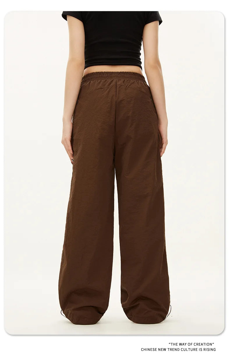 Y2K Vintage Loose Pants – Casual Streetwear, Hip Hop Style, Baggy Fit, High Waist, Wide Leg, Solid Joggers