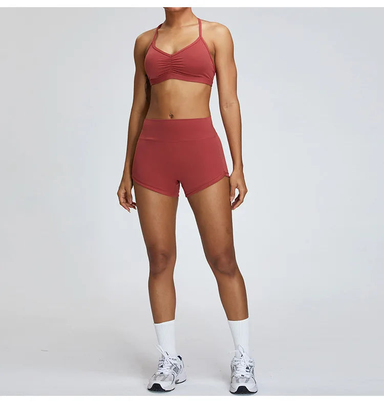 Sexy Scrunch Sports Bra – Gym Top for Women, Running Back Cross Top, Sportswear, Yoga Underwear, Fitness Workout Clothing
