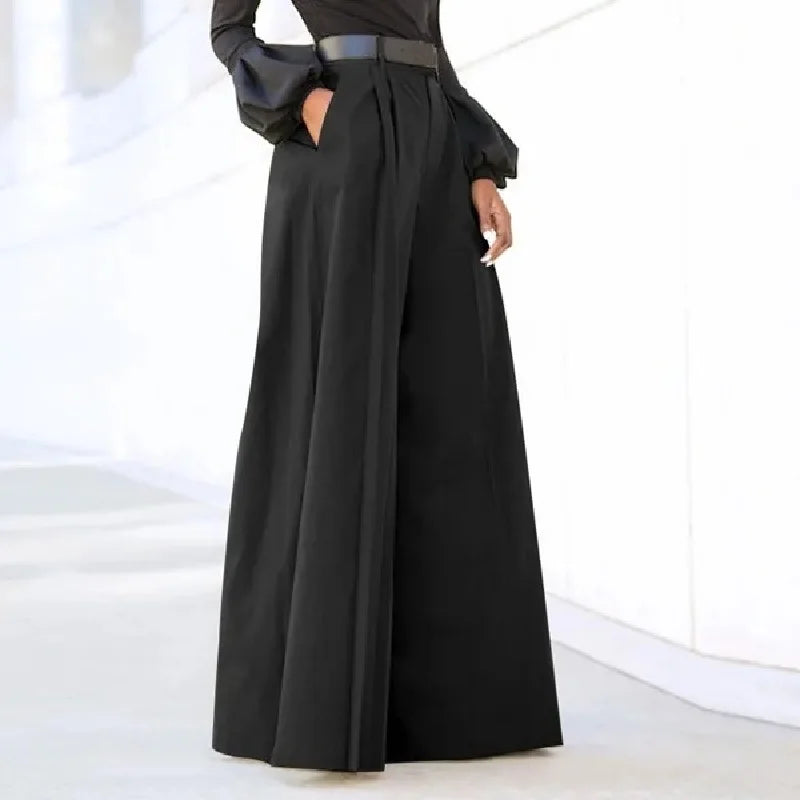 Wide-Leg Palazzo Pants for Women – Summer, Printed, Cropped, Linen, Comfy, Baggy Trousers, Vêtements Femme
